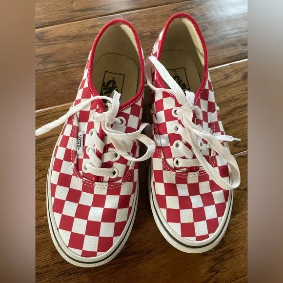 Vans Platform Red Checkered Sneaker Shoes Women’s 6/Men’s 4.5 - Picture 2 of 11